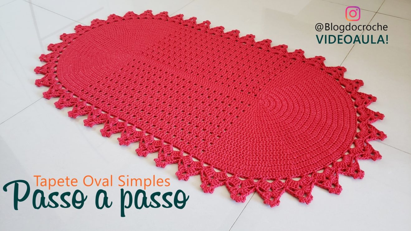 Tapete Oval Simples Videoaula Passo A Passo Croche Br